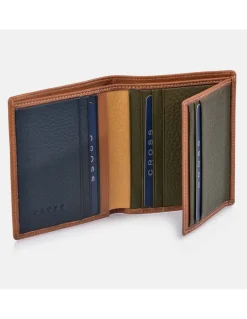 CROSS Cartera de hombre piel con tarjetero multicolor