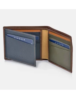 CROSS Cartera de hombre piel tipo americano multicolor
