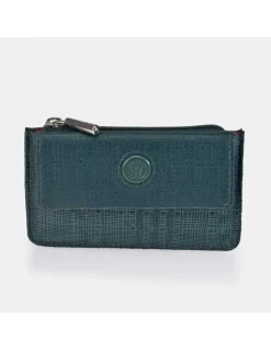 CROSS Monedero llavero cremallera de hombre piel Grabado