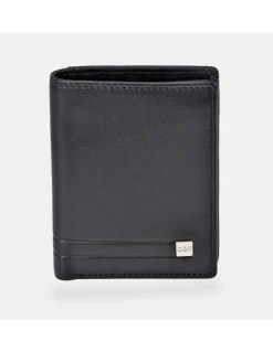 DAVILETTO cartera compacta para hombre en piel suave con aplique