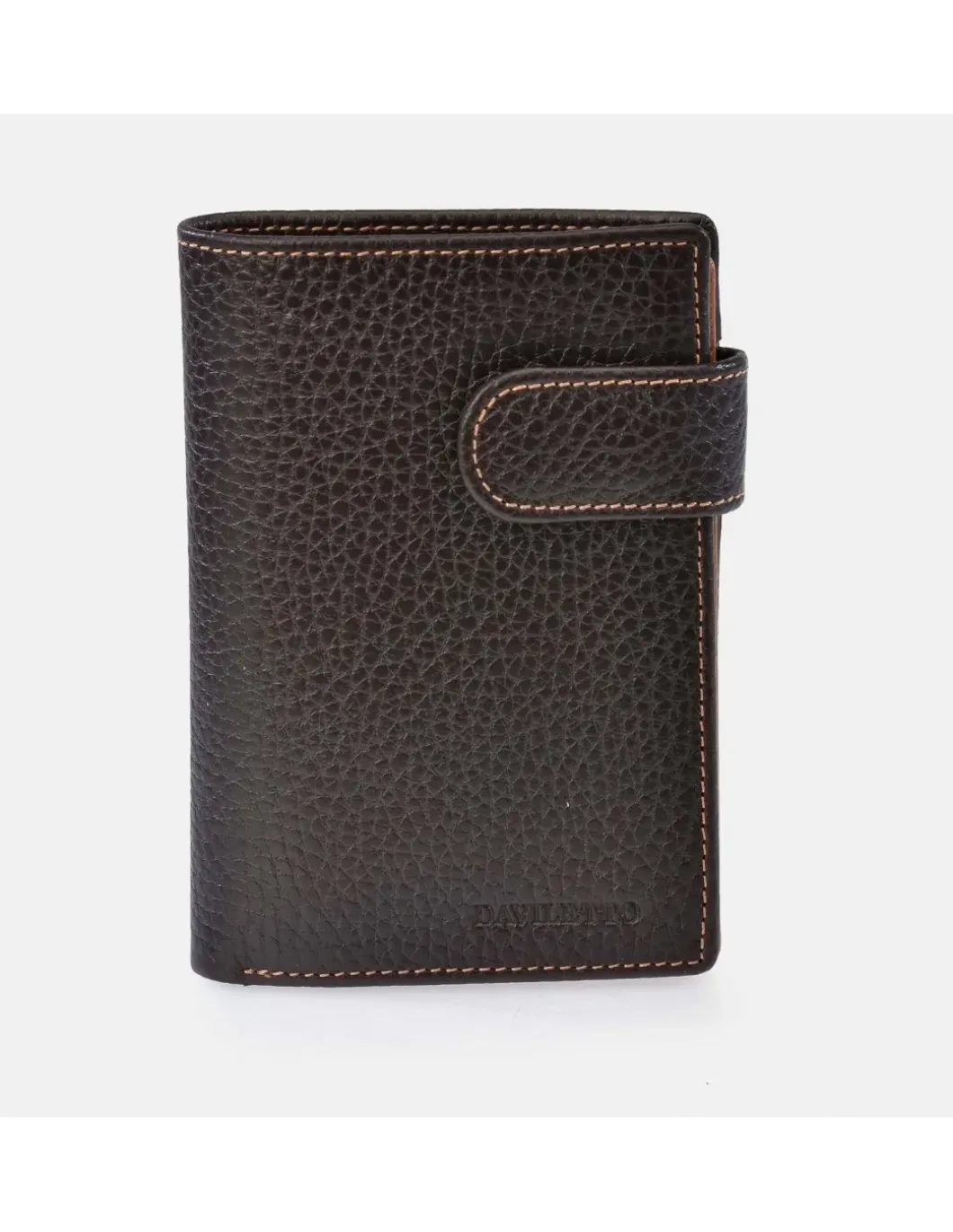 DAVILETTO Cartera de hombre piel colores con monedero exterior y cierre