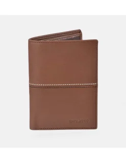 DAVILETTO cartera de hombre en piel con costuras