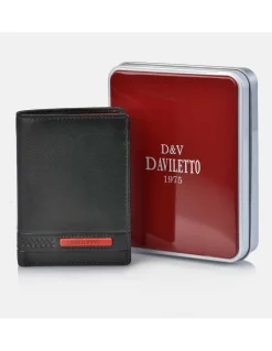 DAVILETTO Cartera de hombre en piel suave con estuche de regalo