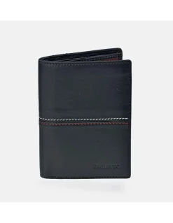 DAVILETTO cartera de hombre en piel con costuras