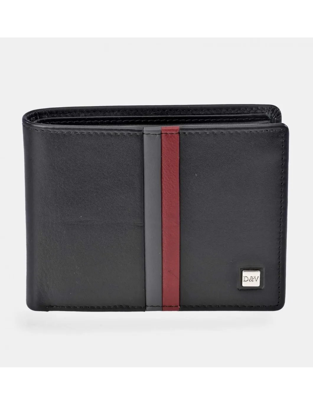 DAVILETTO Cartera grande para hombre en piel con monedero tipo americano