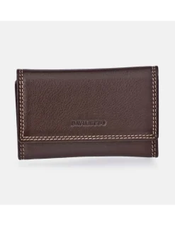 DAVILETTO Llavero con mosquetón para hombre en piel combinada