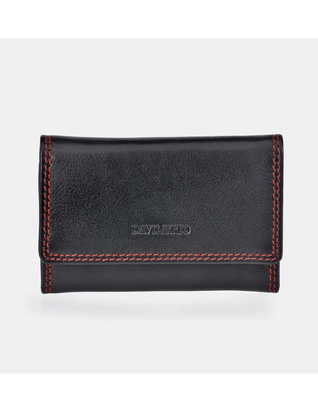 DAVILETTO Llavero con mosquetón para hombre en piel combinada