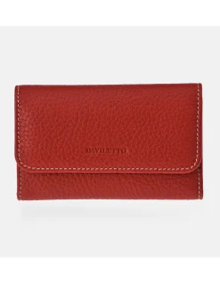 DAVILETTO Llavero piel para hombre con mosquetón 6 ganchos