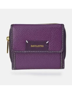 DAVILETTO mini monedero billetero para mujer en piel combinada