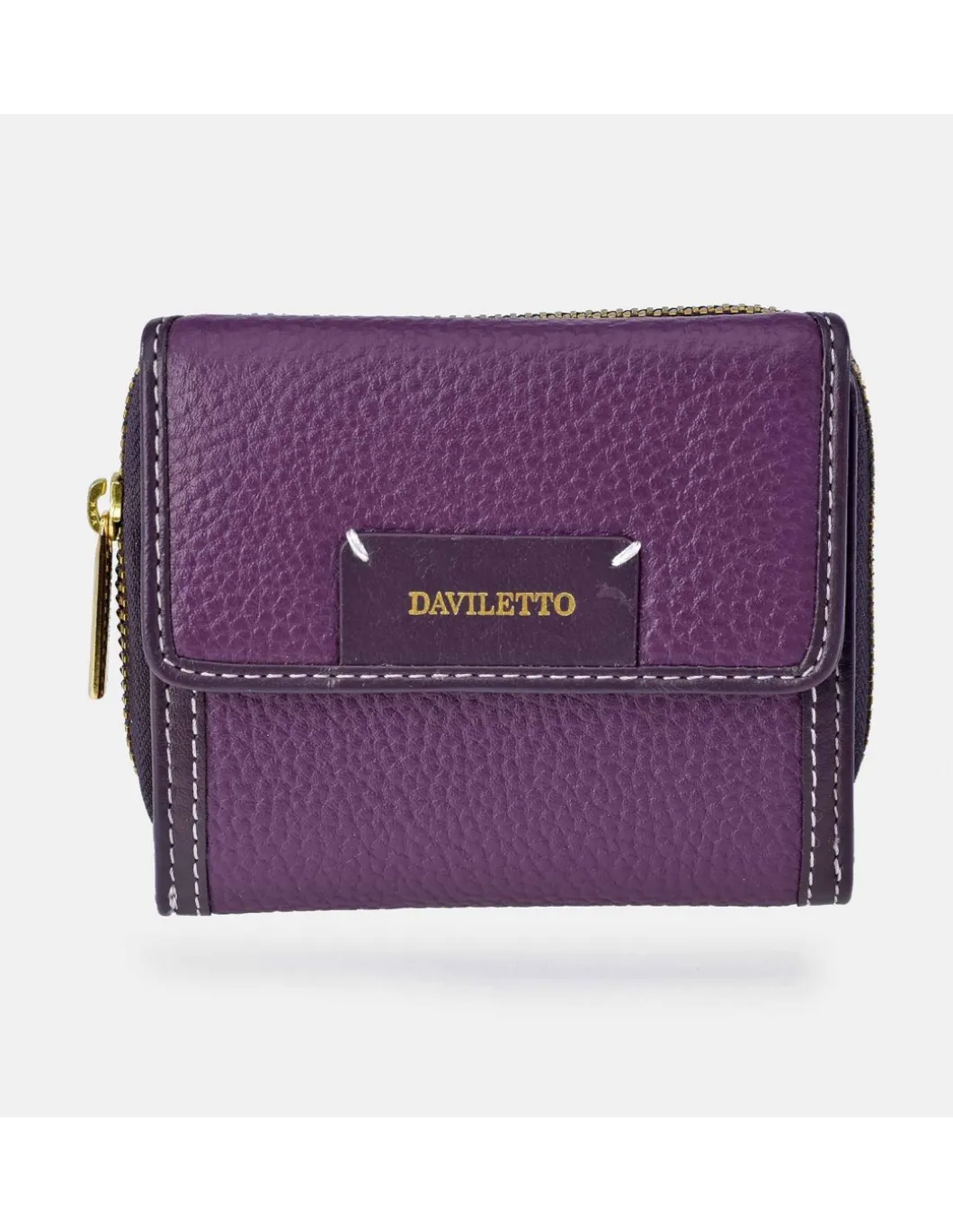 DAVILETTO mini monedero billetero para mujer en piel combinada