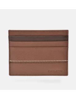 DAVILETTO tarjetero plano en piel para hombre