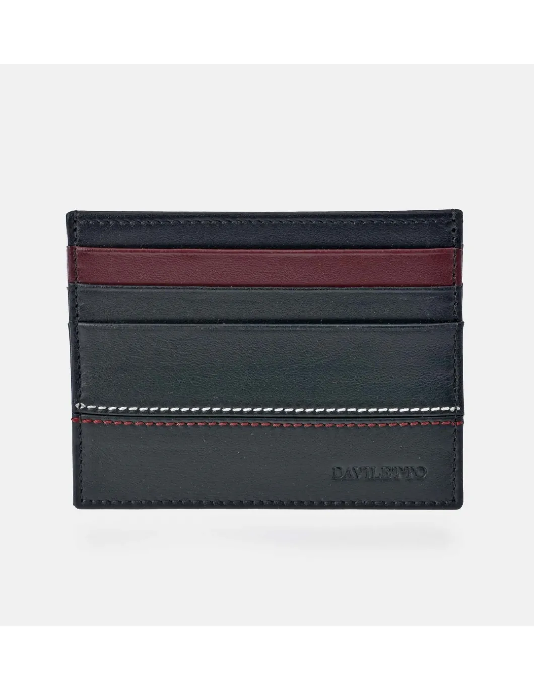 DAVILETTO tarjetero plano en piel para hombre