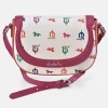 EL CABALLO Bolso bandolera con solapa en piel y lona