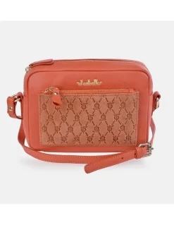 EL CABALLO Bolso bandolera con cremalleras de mujer en Piel Serraje