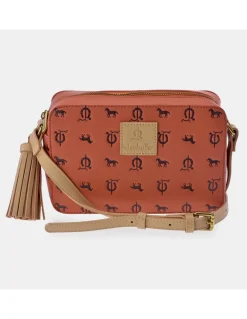 EL CABALLO bolso bandolera cuadrado para mujer en calidad logo estampado sintético