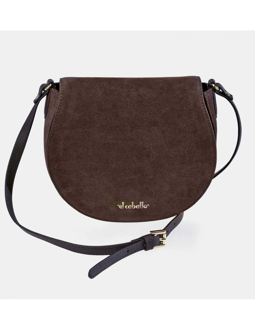 EL CABALLO Bolso bandolera con solapa para mujer en piel Serraje