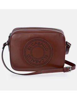 EL CABALLO bolso bandolera en piel Napa Perforada cremallera