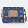 EL CABALLO Bolso Bandolera Solapa para Mujer calidad Lona Piel