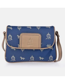 EL CABALLO Bolso Bandolera Solapa para Mujer calidad Lona Piel
