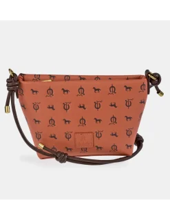EL CABALLO bolso bandolera para mujer en símil piel grabado