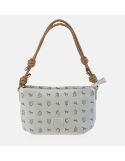 EL CABALLO Bolso bandolera con cremallera grabado para mujer en sintético y piel