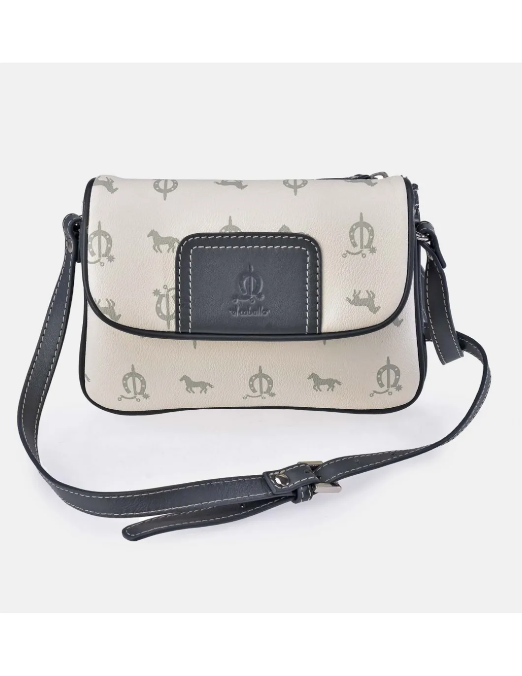 EL CABALLO Bolso Bandolera Solapa para Mujer calidad Lona Piel