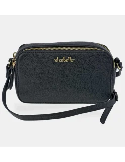 EL CABALLO bolso bandolera piel con doble cremallera para mujer