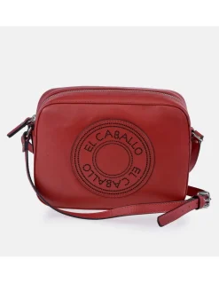 EL CABALLO bolso bandolera en piel Napa Perforada cremallera