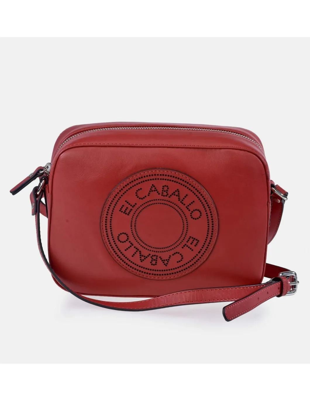 EL CABALLO bolso bandolera en piel Napa Perforada cremallera