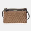 EL CABALLO Bolso de bandolera con cremalleras para mujer calidad piel Serraje