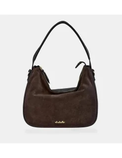 EL CABALLO Bolso de hombro en piel serraje con bandolera