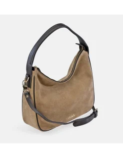 EL CABALLO Bolso de hombro en piel serraje con bandolera