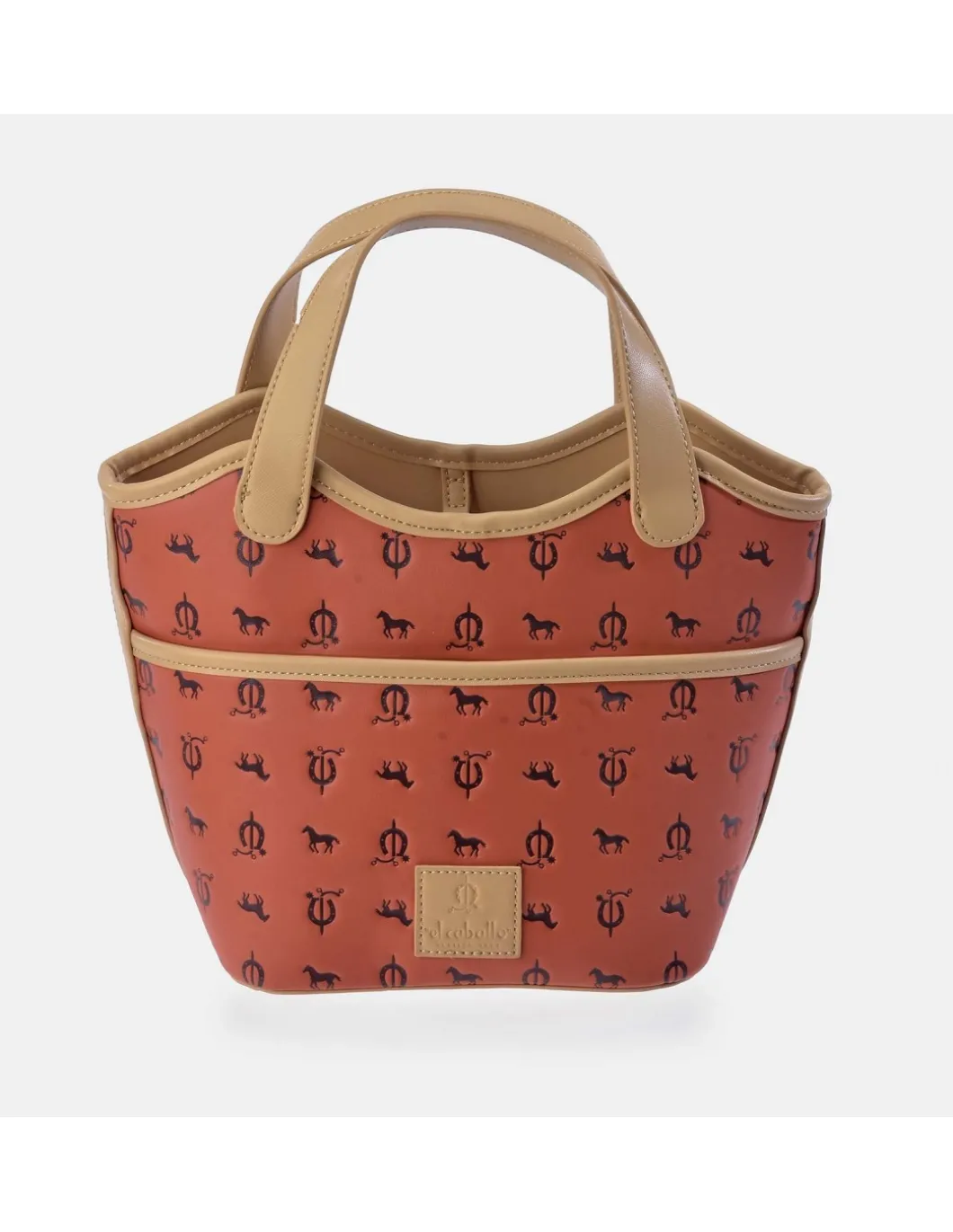 EL CABALLO bolso de mano con bandolera para mujer en calidad logo estampado sintético