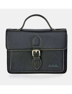 EL CABALLO Bolso de mano en piel con solapa y bandolera para mujer