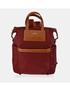 EL CABALLO bolso de mochila en Nylon y símil piel para mujer
