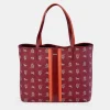 EL CABALLO Bolso grande Shopping para mujer en lona estampada y piel