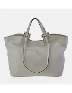 EL CABALLO Bolso shopper en piel con cremallera y dobles asas
