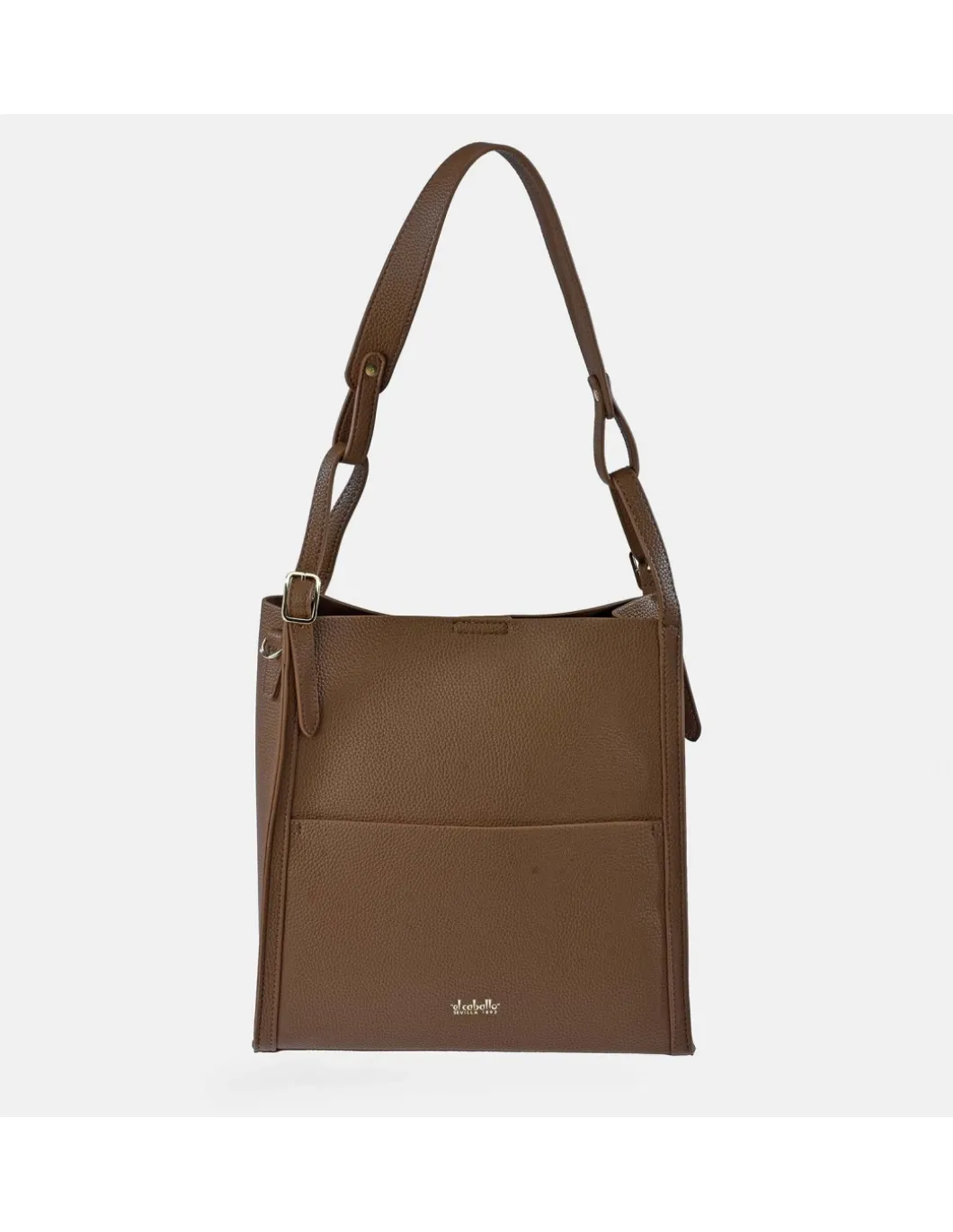 EL CABALLO bolso shopper en símil piel grano para mujer