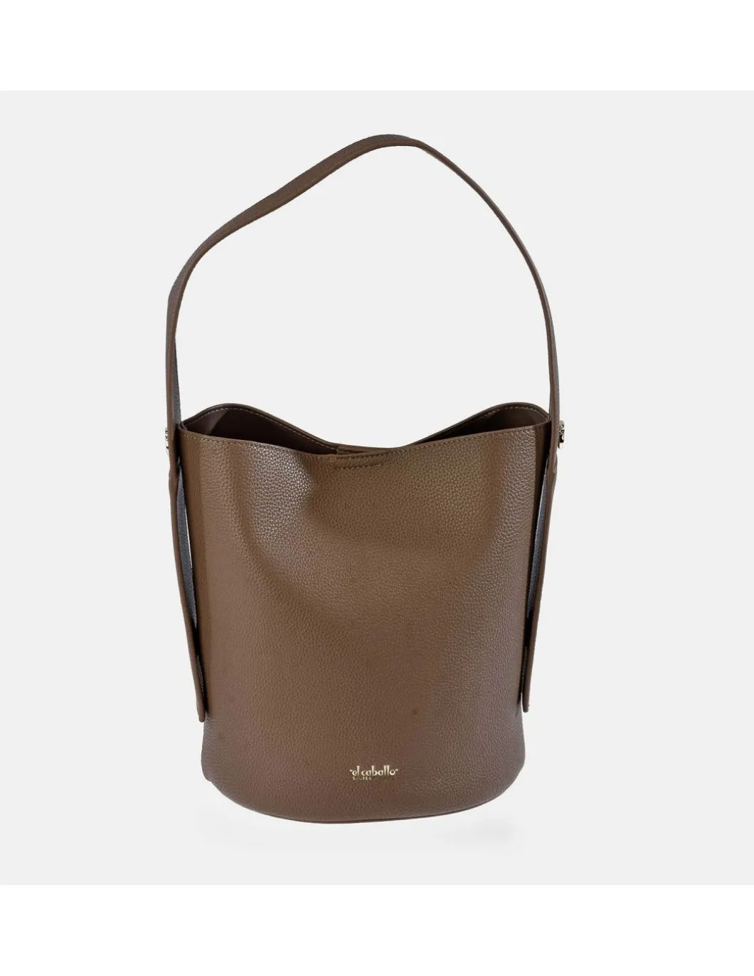 EL CABALLO bolso shopper de hombro para mujer en símil piel Grano