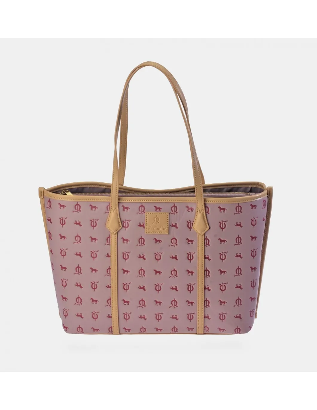 EL CABALLO bolso shopping grande de mujer calidad logo estampado sintético