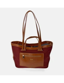 EL CABALLO bolso tote en nylon y símil piel para mujer