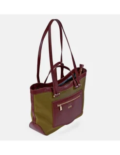 EL CABALLO bolso tote en nylon y símil piel para mujer