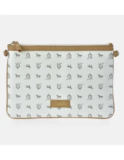 EL CABALLO Carpeta de mano con cremallera para mujer en lona y piel