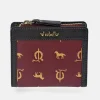 EL CABALLO mini monedero billetero para mujer en piel y lona