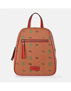 EL CABALLO Mochila Cremallera Mujer Piel Lona