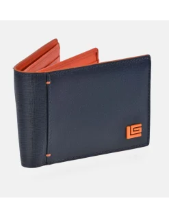 GUY LAROCHE Americano tarjetero de caballero en piel bicolor