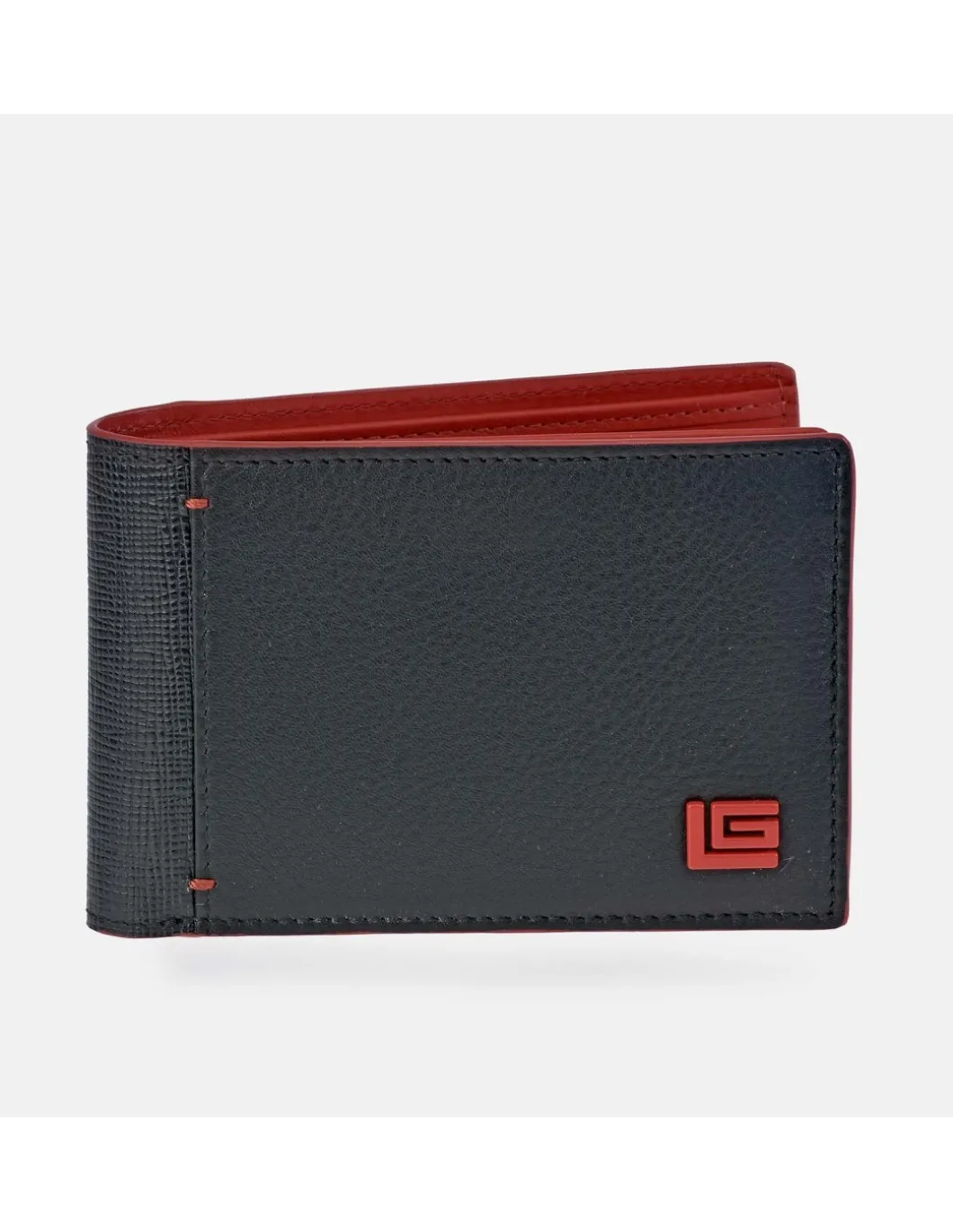 GUY LAROCHE Americano tarjetero de caballero en piel bicolor