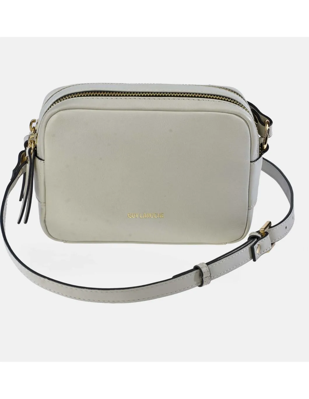 GUY LAROCHE bolso bandolera para mujer en piel con doble cremallera de la colección CAVIAR