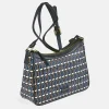 GUY LAROCHE bolso bandolera para mujer en piel y lona estampada