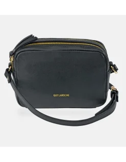 GUY LAROCHE bolso bandolera para mujer en piel con doble cremallera de la colección CAVIAR